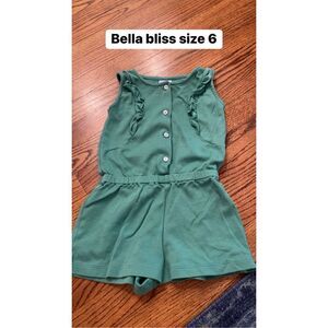 Bella bliss girls ruffle romper size 6